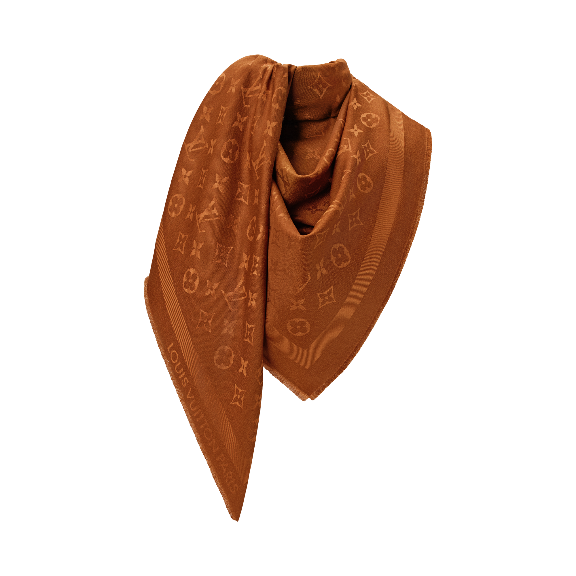 Monogram Blanket Shawl - Oversized Square Black Scarf | LOUIS